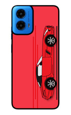 Red Velocity Moto G45 Glass Case Back Cover by Casekaro