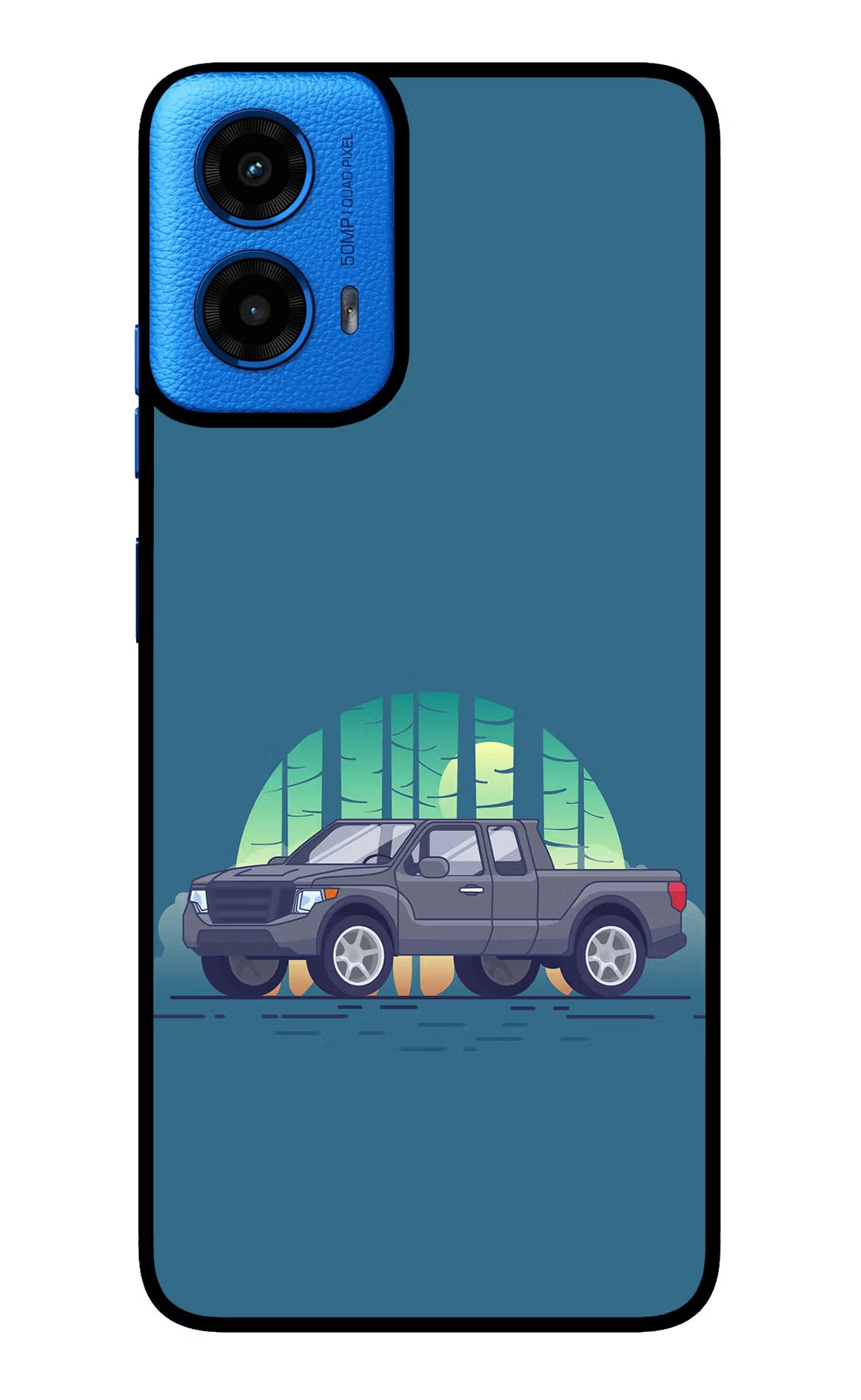 Retro Garage Vibe Moto G45 Glass Case Back Cover by Casekaro