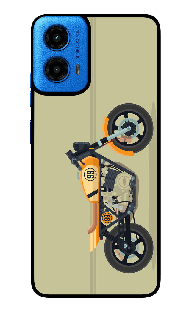 Vertical Speedster Moto G45 Glass Case Back Cover by Casekaro