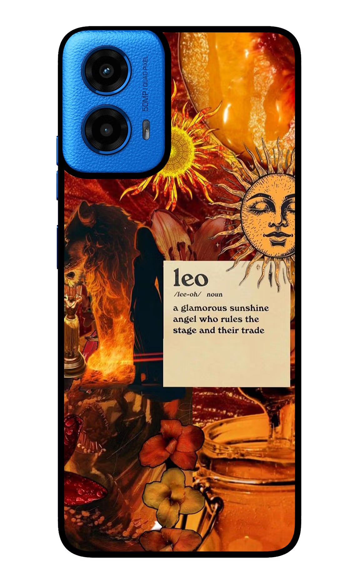 Leo Zodiac Moto G45 Glass Case