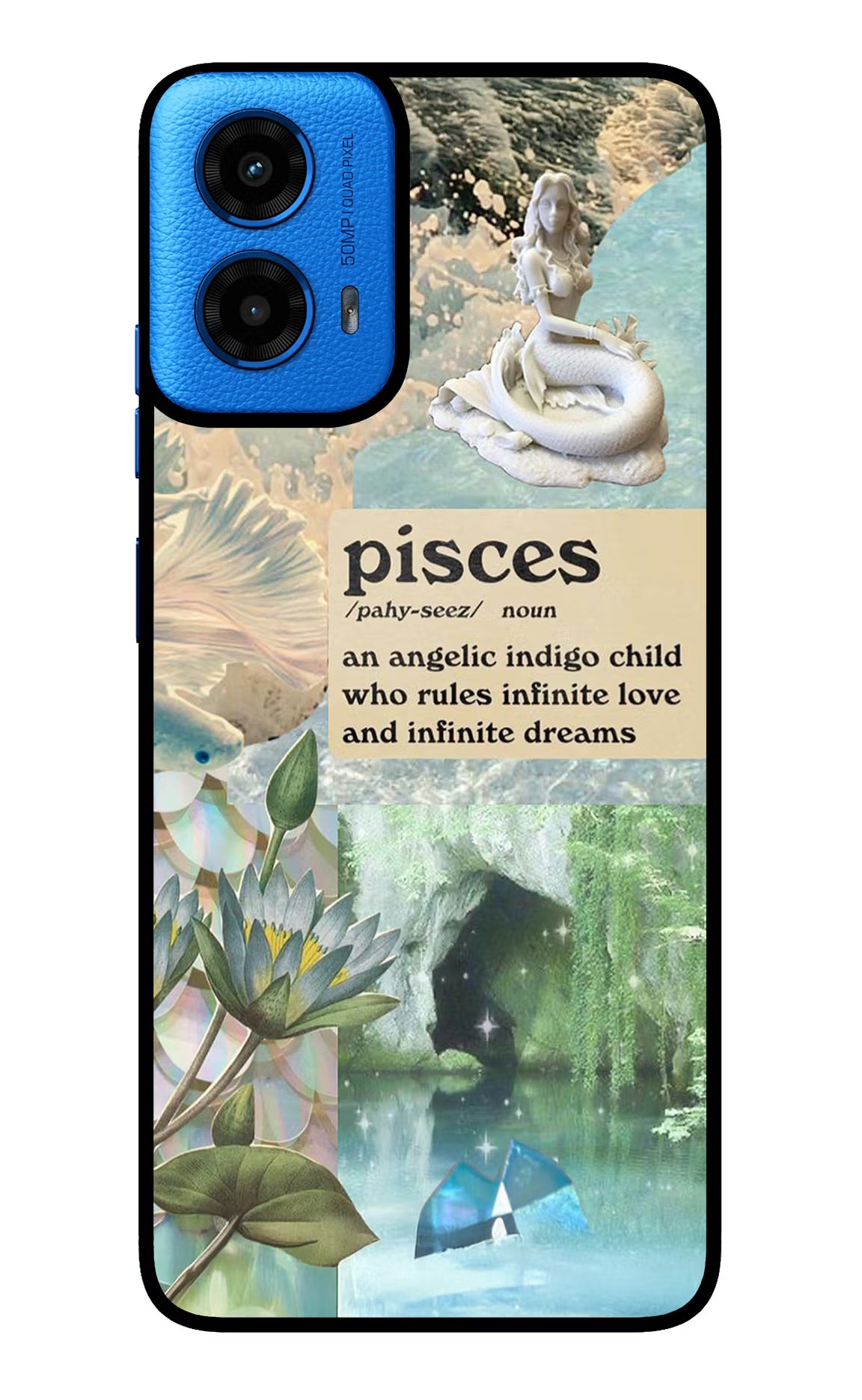 Pisces Zodiac Moto G45 Glass Case Back Cover by Casekaro