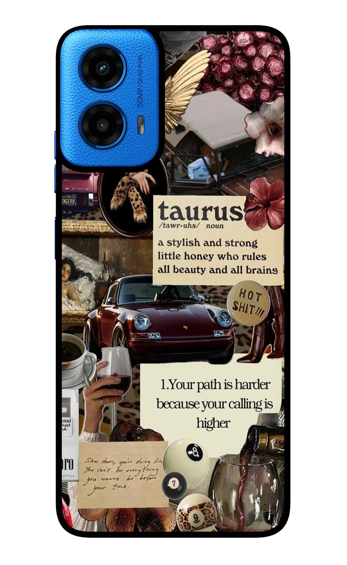 Taurus Zodiac Moto G45 Glass Case Back Cover by Casekaro