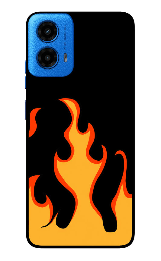 Fired Up – Black Moto G45 Glass Case