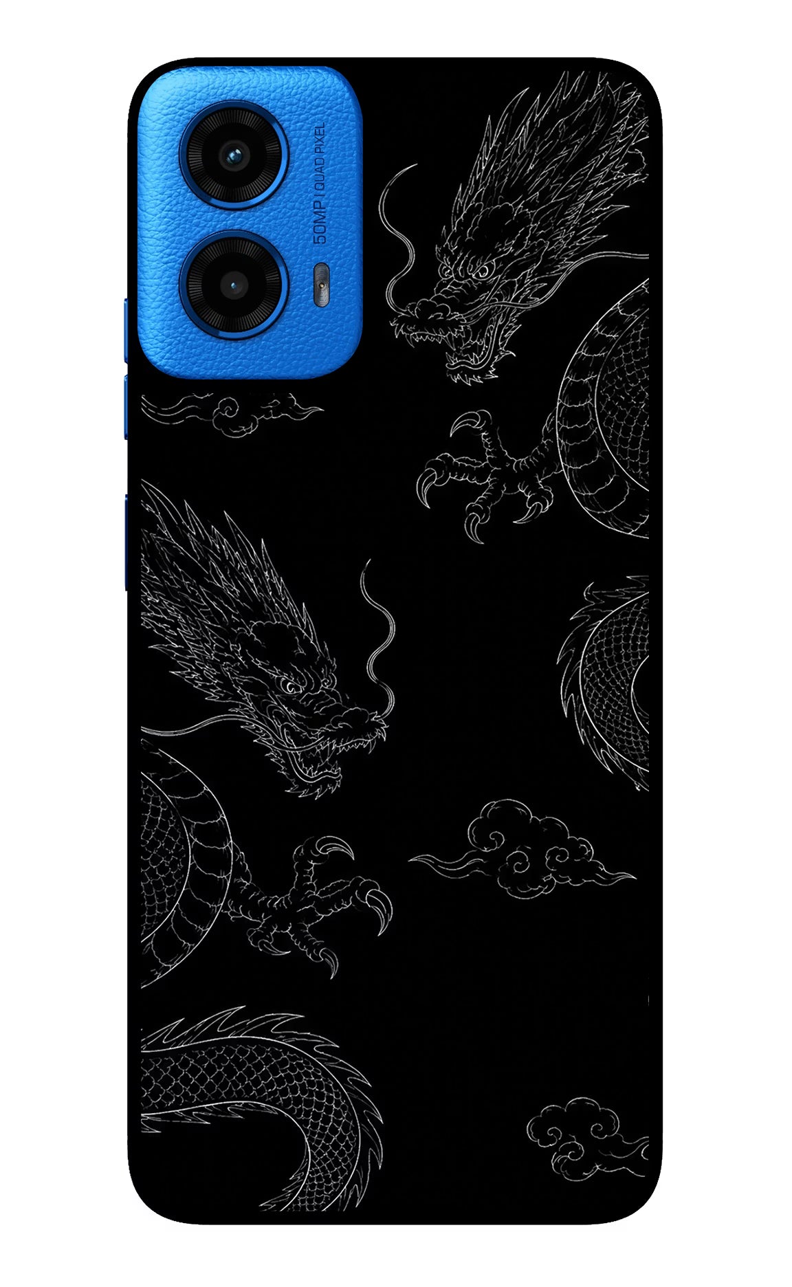 Twin Dragons Moto G45 Glass Case