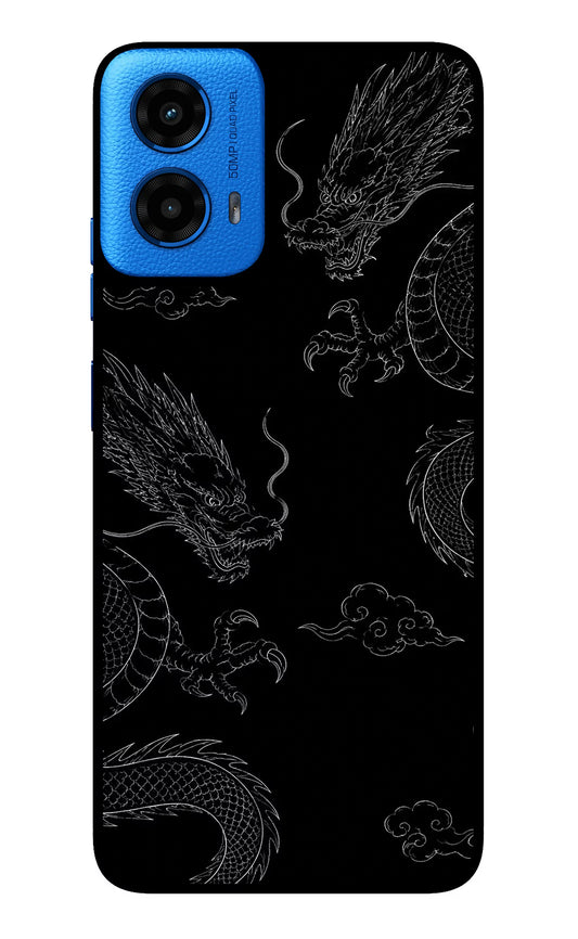 Twin Dragons Moto G45 Glass Case