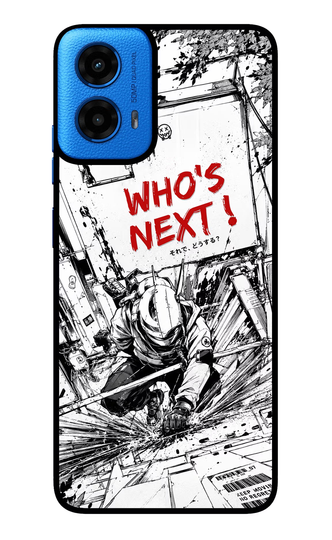 Who's Next Moto G45 Glass Case Back Cover by Casekaro
