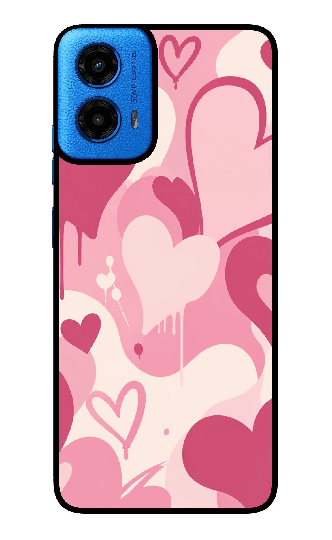 Hearty case Moto G45 Glass Case Back Cover by Casekaro