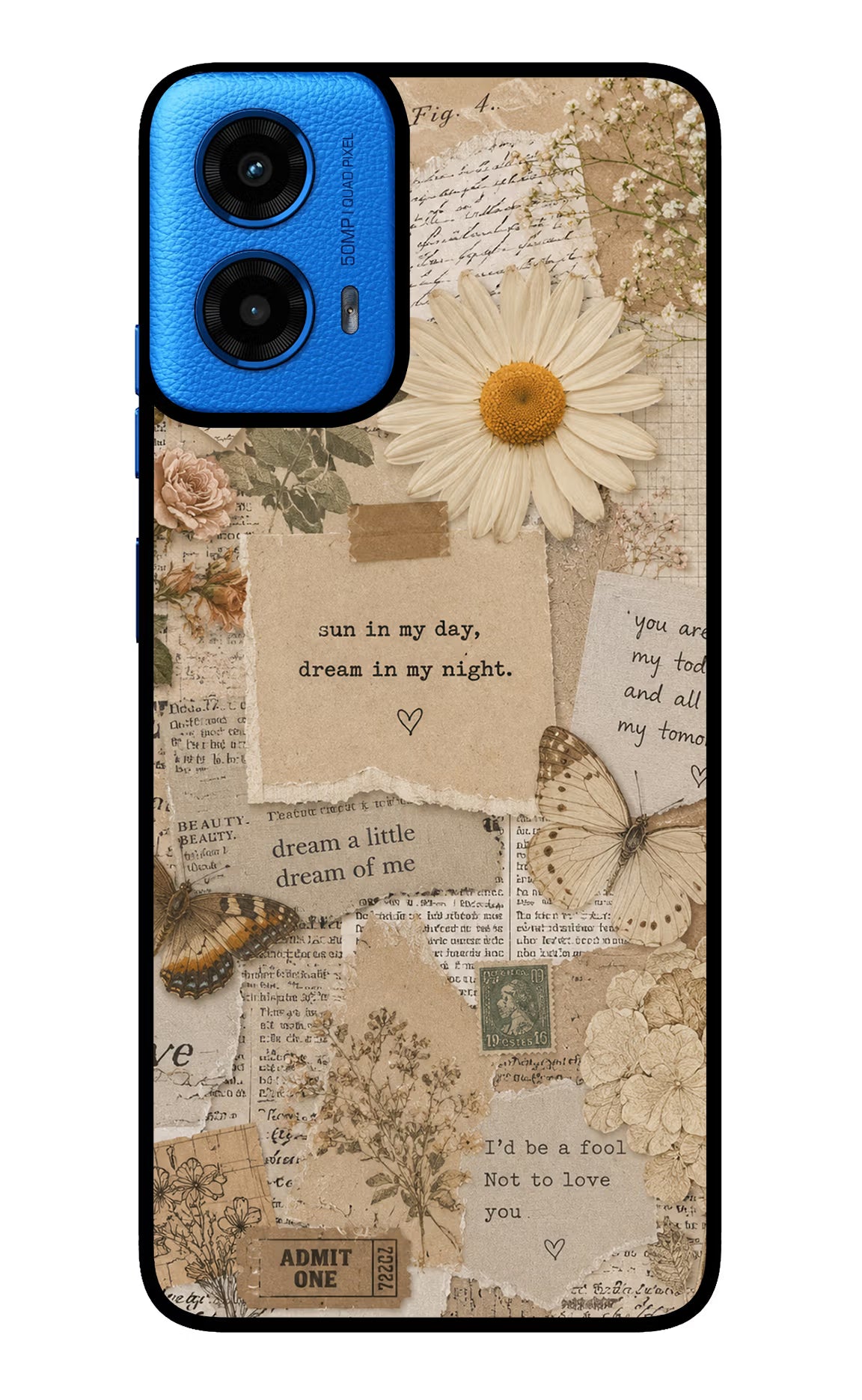 Vintage case Moto G45 Glass Case