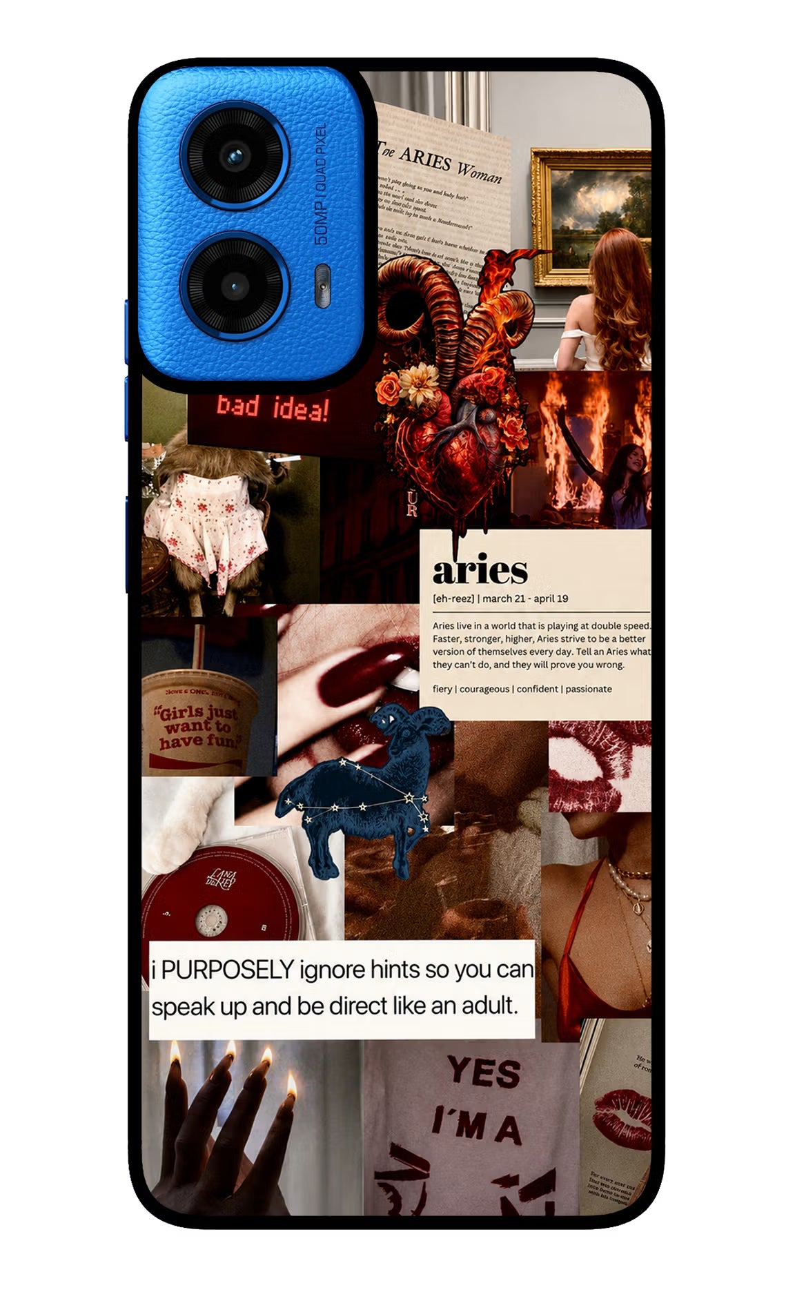 Zodiac Aries Moto G45 Glass Case
