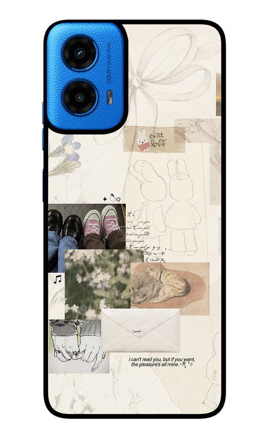 Soft Aesthetic Moto G45 Glass Case