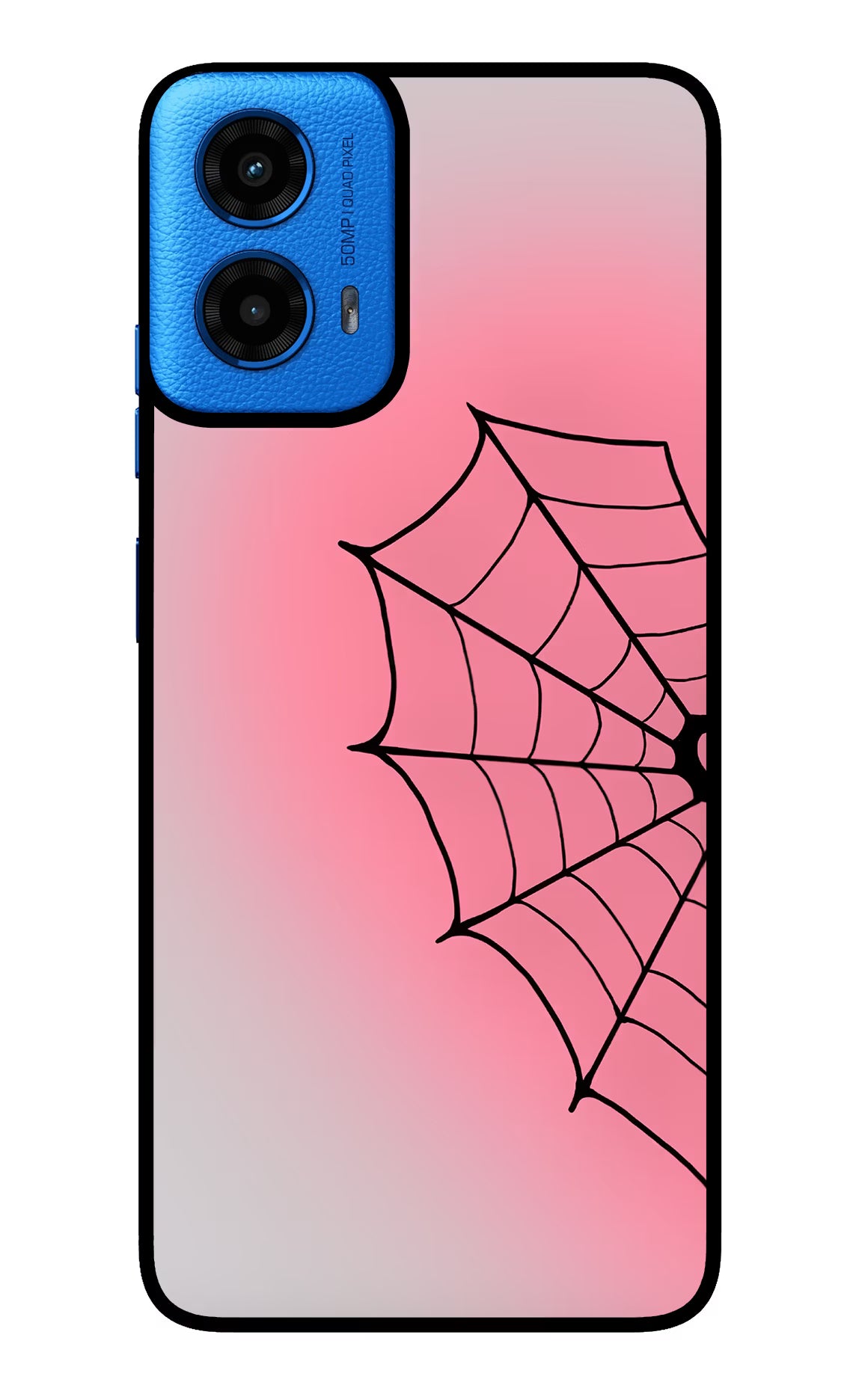 Pink Web Moto G45 Glass Case