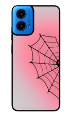 Pink Web Moto G45 Glass Case Back Cover by Casekaro