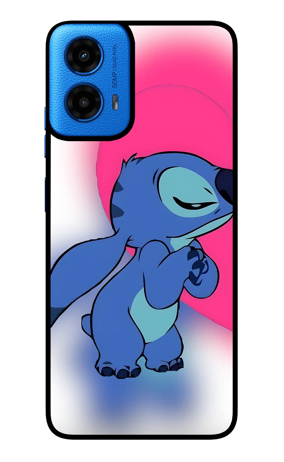 Stitch Hug Moto G45 Glass Case