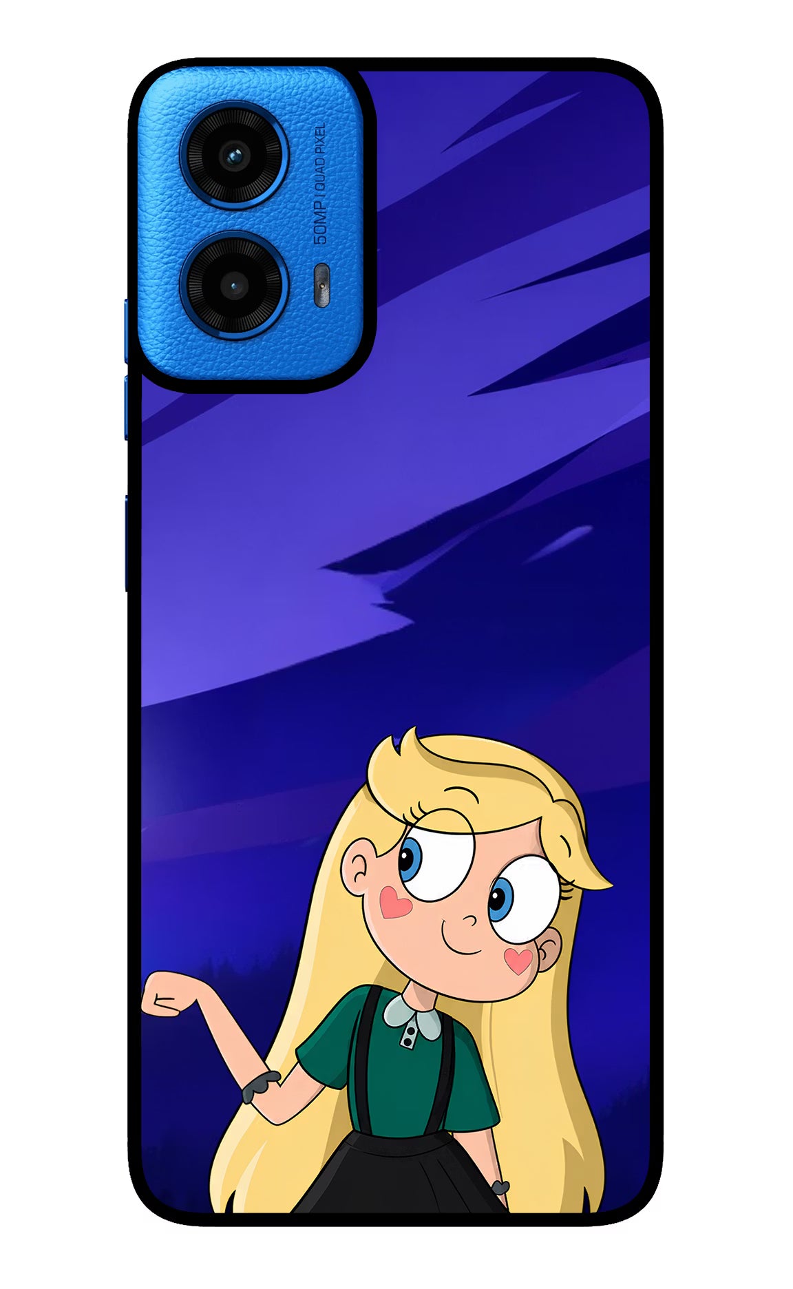 Star Glow Moto G45 Glass Case