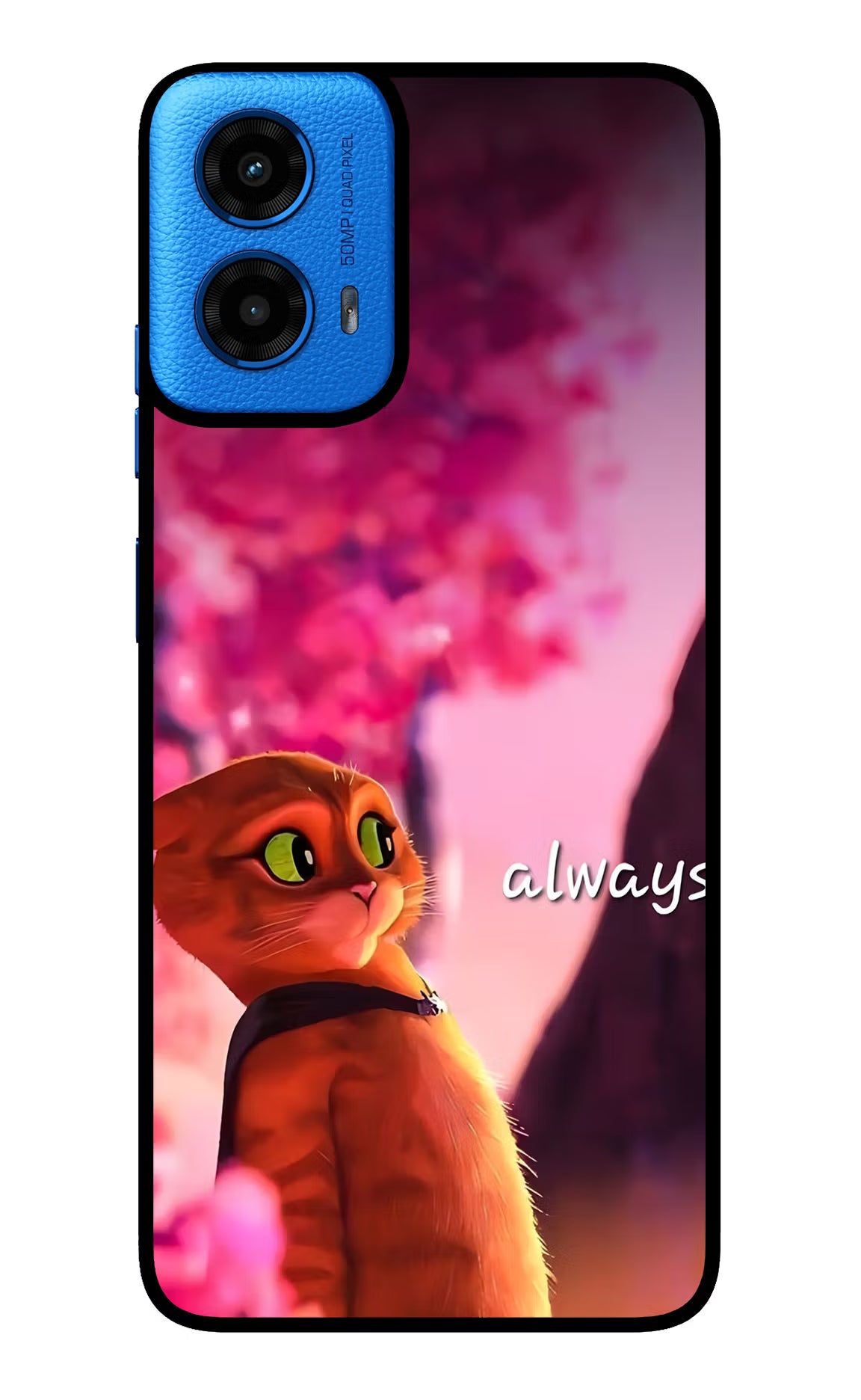 Always Cat Moto G45 Glass Case