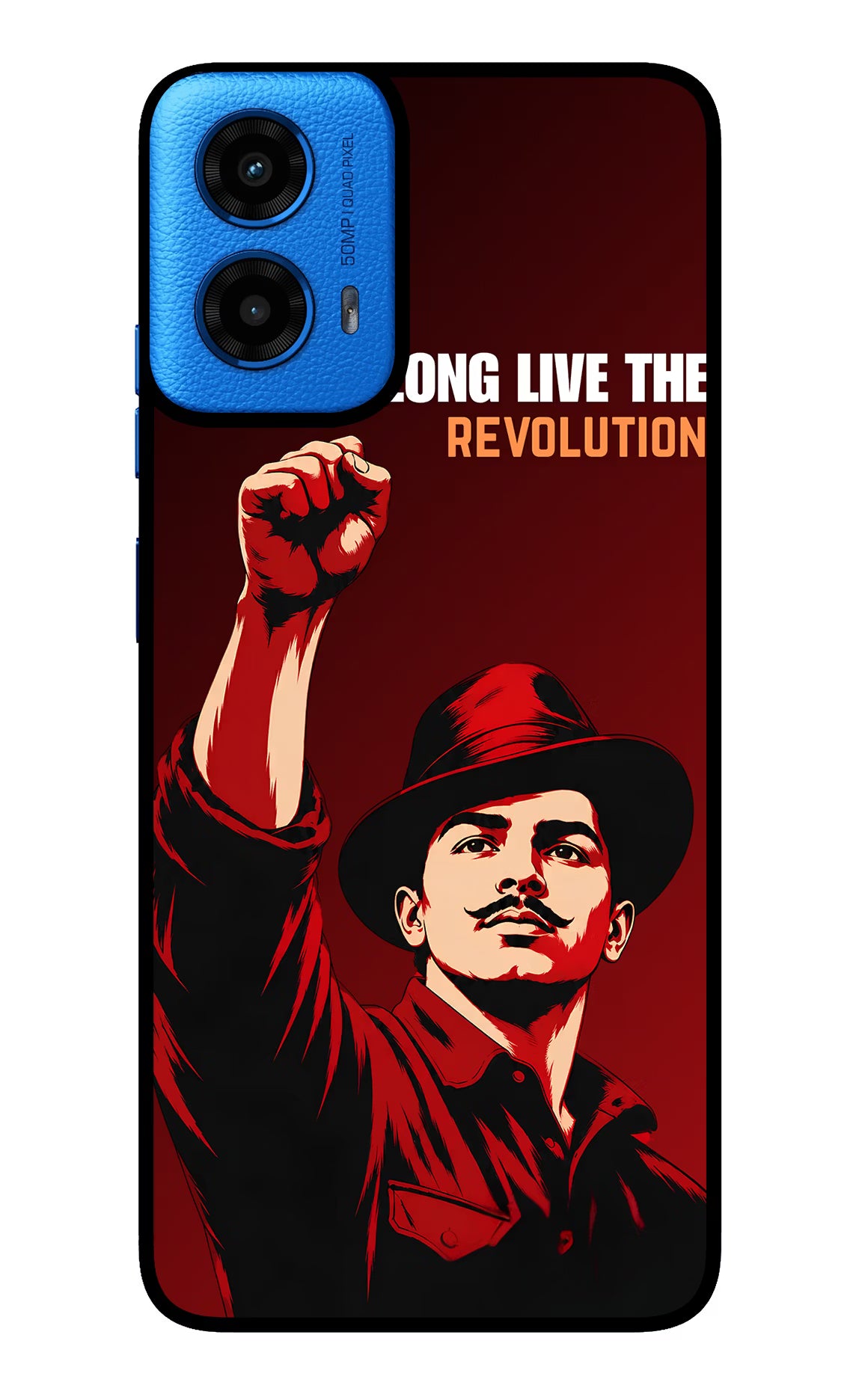 Bhagat Singh Revolution Moto G45 Glass Case