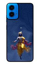 Cosmic Krishna Moto G45 Glass Case Back Cover by Casekaro