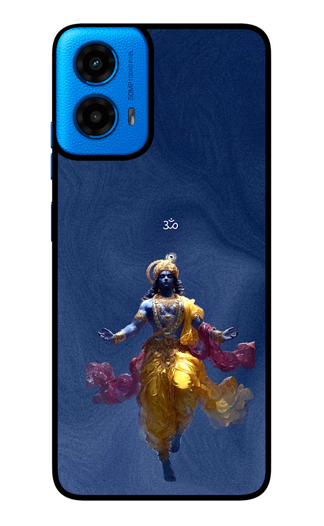 Cosmic Krishna Moto G45 Glass Case Back Cover by Casekaro