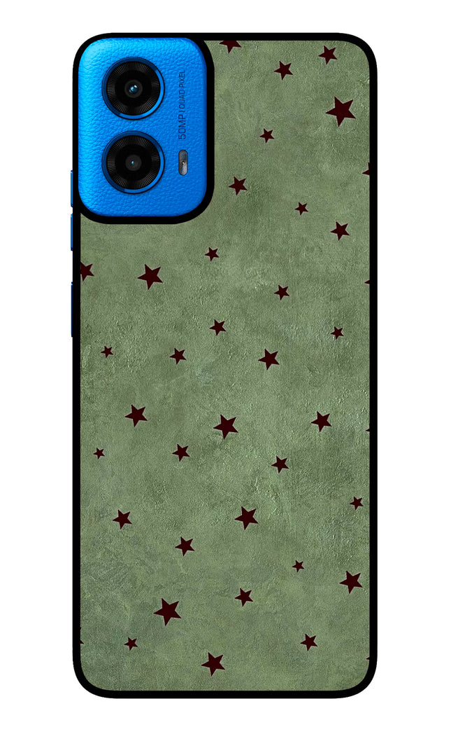 Green Stars Moto G45 Glass Case Back Cover by Casekaro