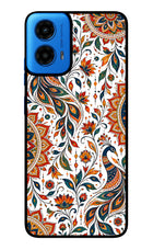 White Mayura Moto G45 Glass Case