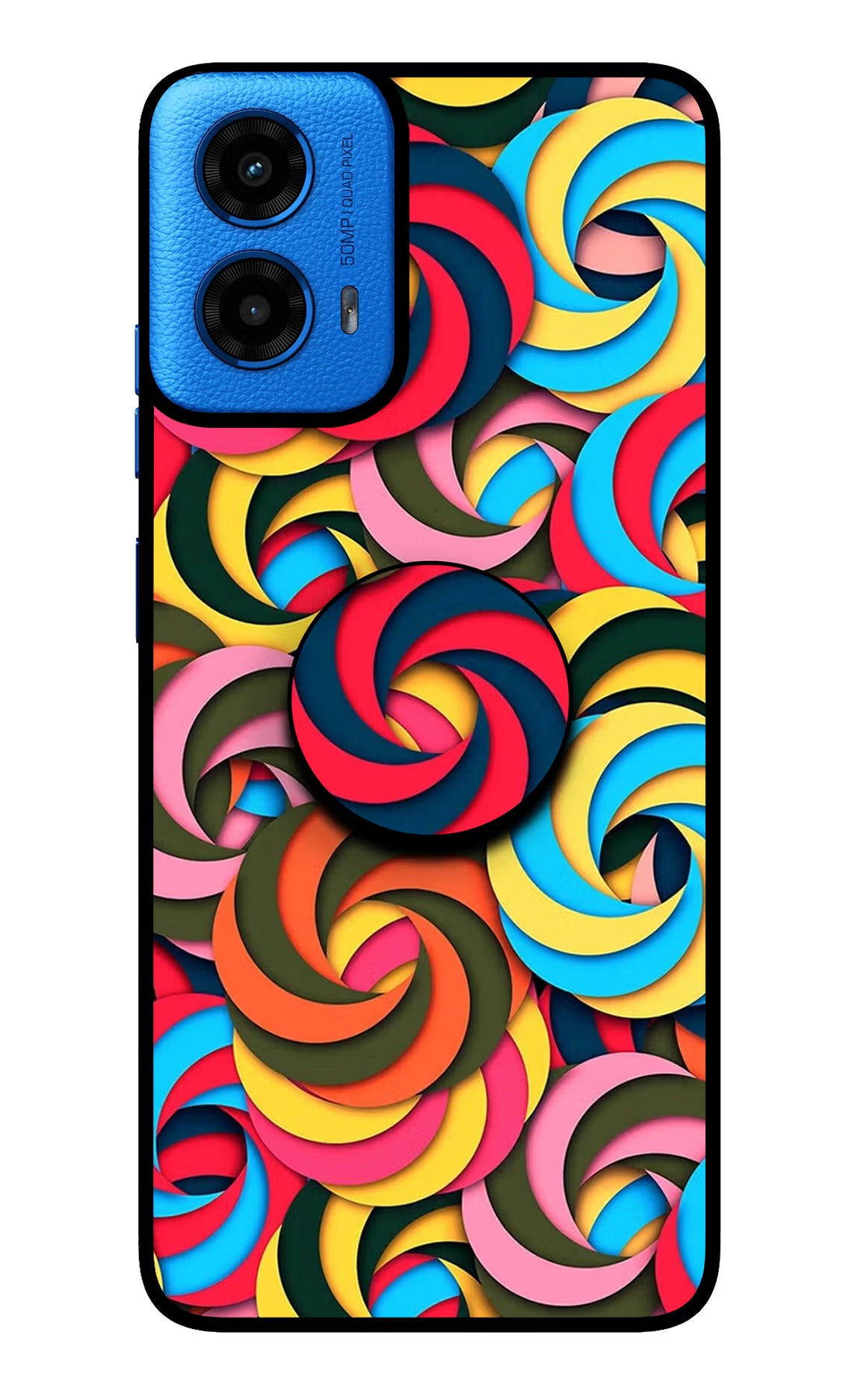 Spiral Pattern Moto G45 Pop Case by Casekaro
