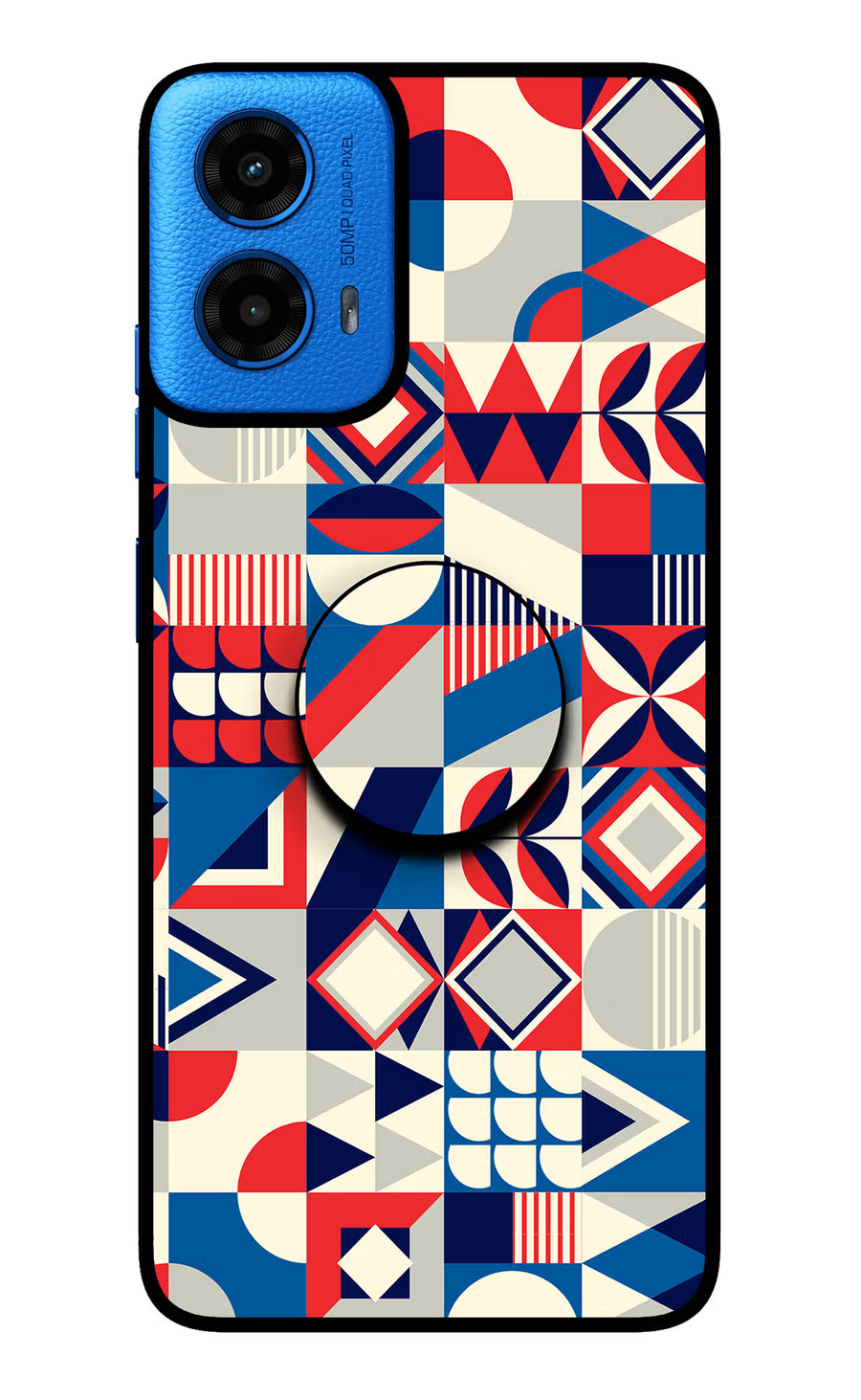 Colorful Pattern Moto G45 Pop Case, Glass case