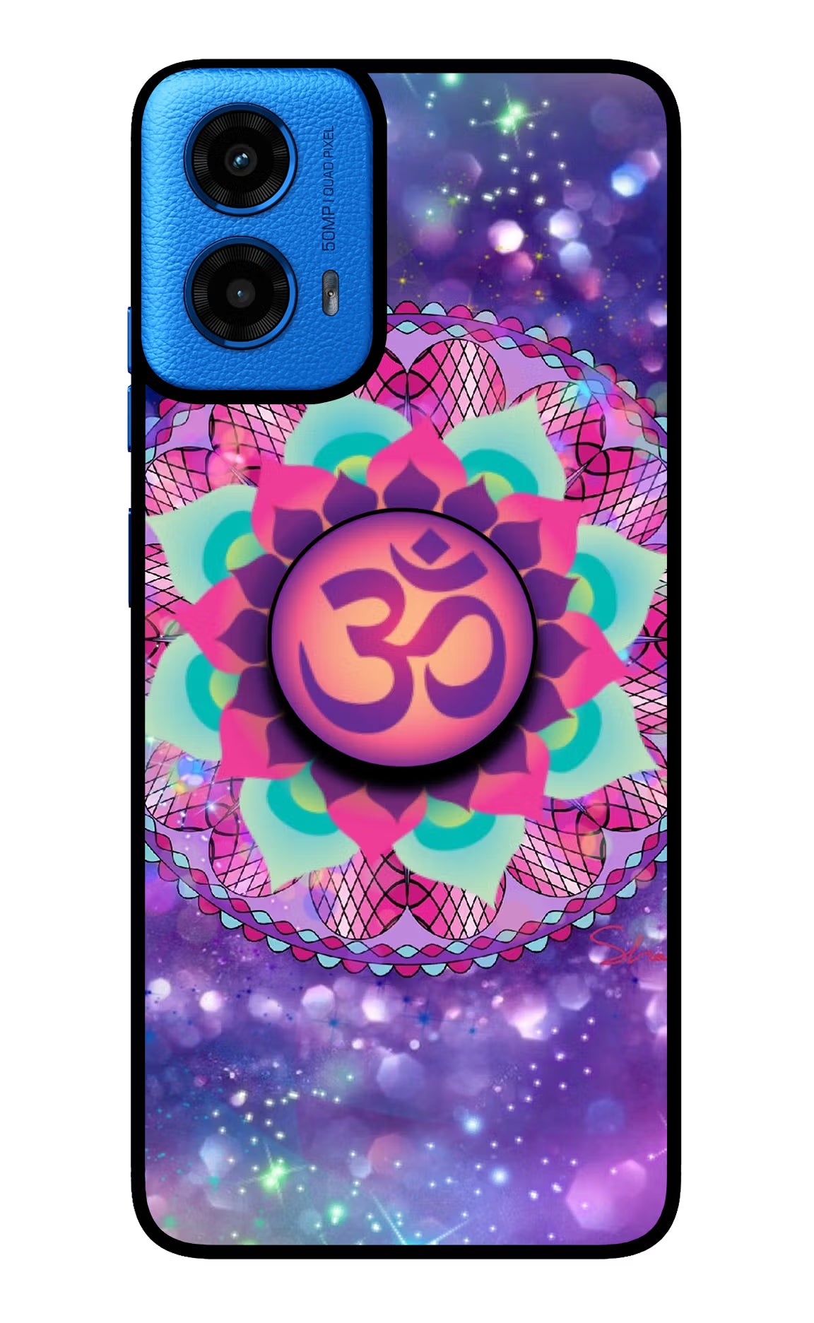 Om Purple Moto G45 Pop Case by Casekaro
