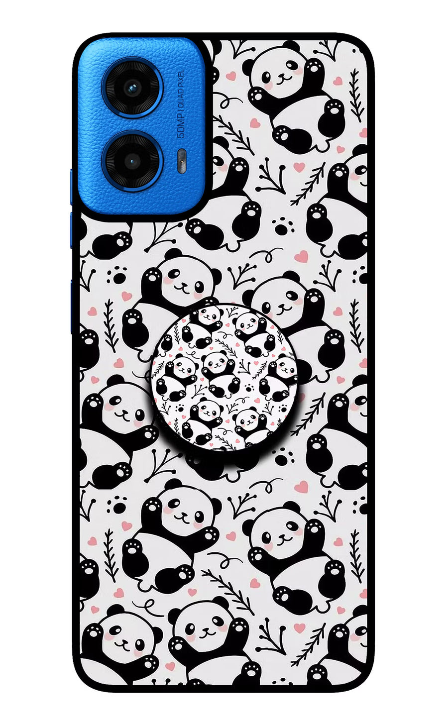 Cute Panda Moto G45 Pop Case, Glass case
