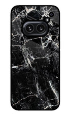 Black Marble Texture Nothing Phone 2A Plus Glass Case