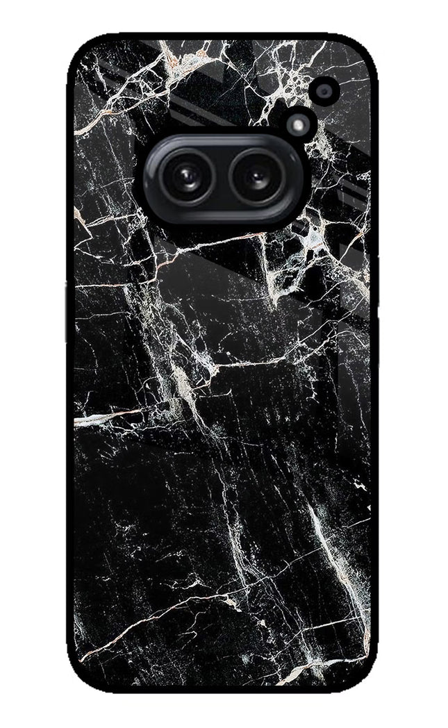Black Marble Texture Nothing Phone 2A Plus Glass Case