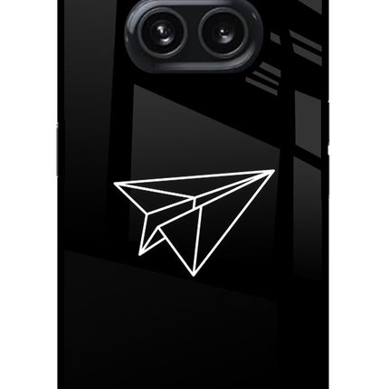 Paper Plane White Nothing Phone 2A Plus Glass Case