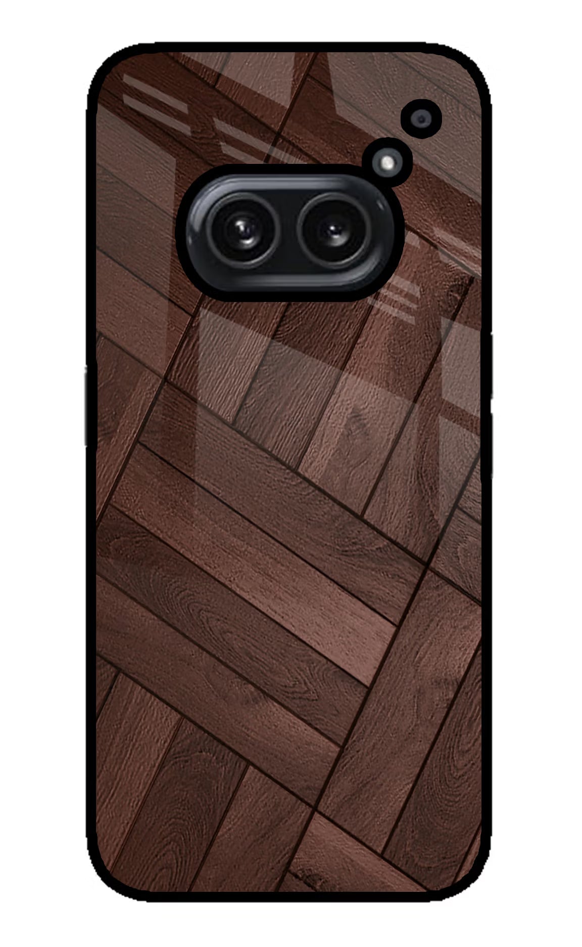 Wooden Texture Design Nothing Phone 2A Plus Glass Case Back Cover by Casekaro