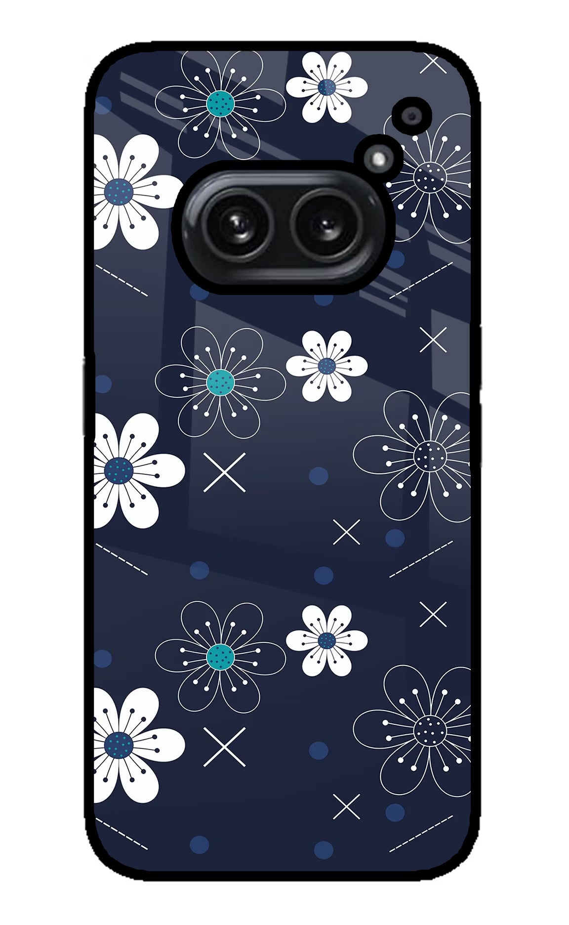 Flowers Nothing Phone 2A Plus Glass Case Back Cover by Casekaro