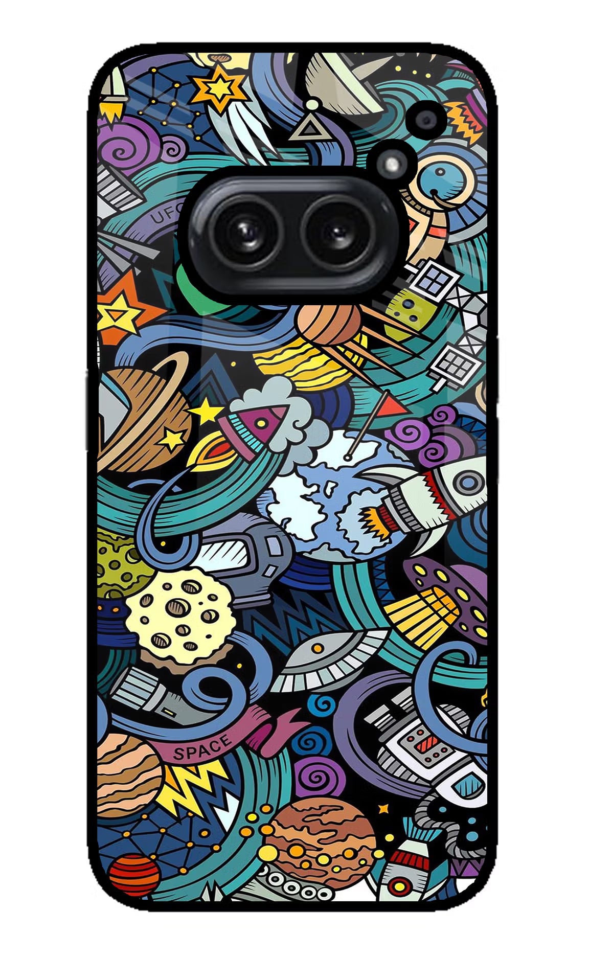 Space Abstract Nothing Phone 2A Plus Glass Case Back Cover by Casekaro