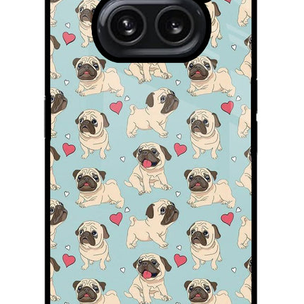 Pug Dog Nothing Phone 2A Plus Glass Case Back Cover by Casekaro