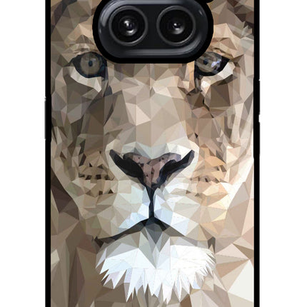 Lion Art Nothing Phone 2A Plus Glass Case Back Cover by Casekaro