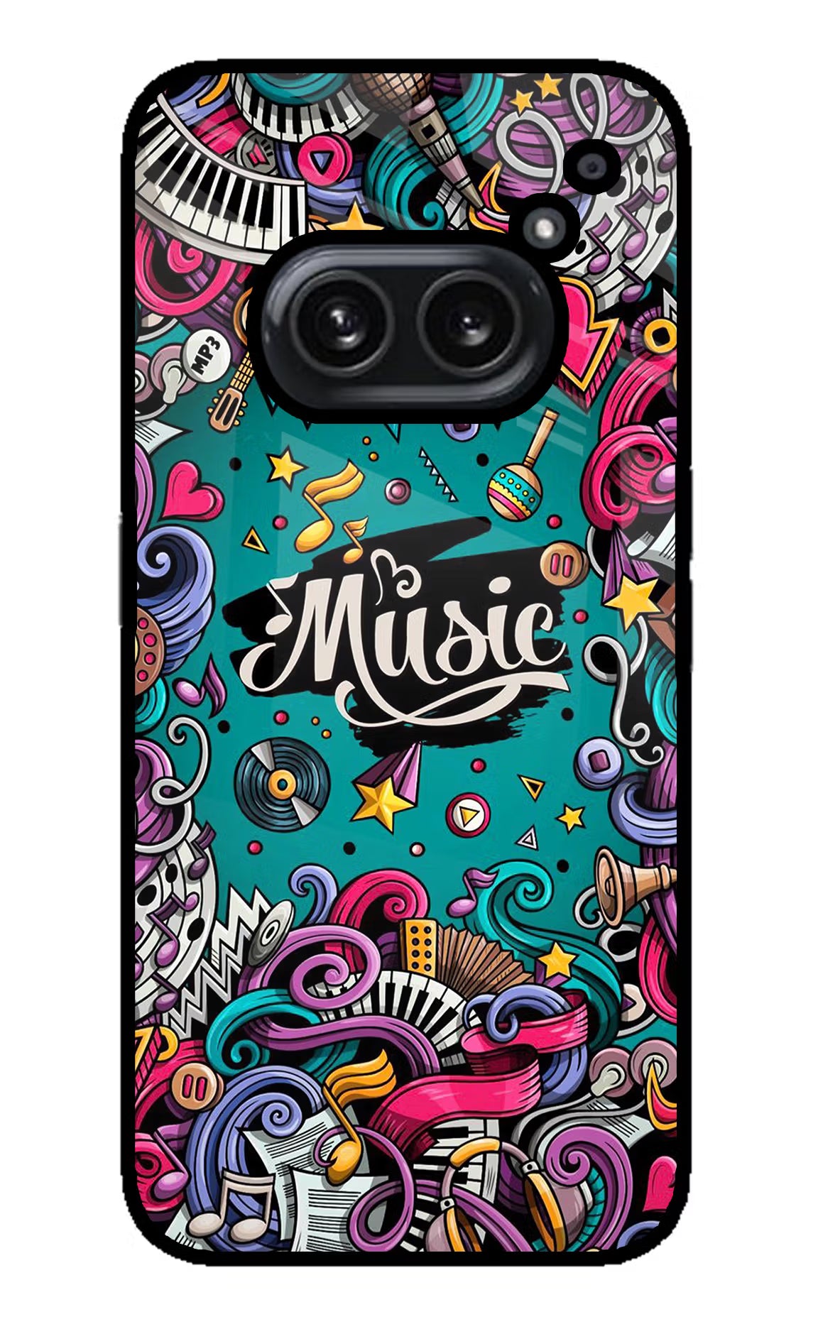 Music Graffiti Nothing Phone 2A Plus Glass Case