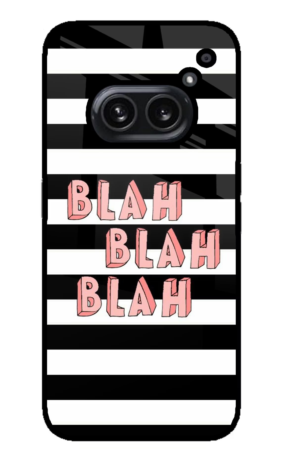 Blah Blah Blah Nothing Phone 2A Plus Glass Case Back Cover by Casekaro