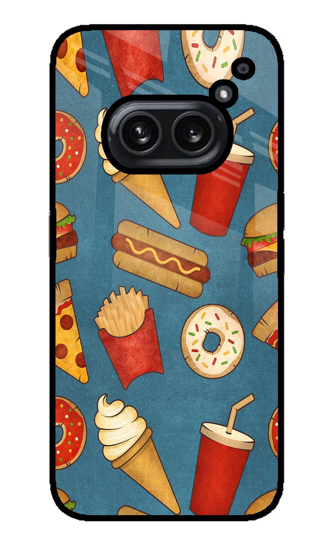 Foodie Nothing Phone 2A Plus Glass Case Back Cover by Casekaro