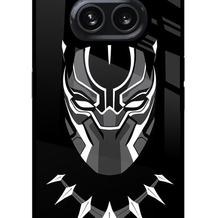 Black Panther Nothing Phone 2A Plus Glass Case Back Cover by Casekaro