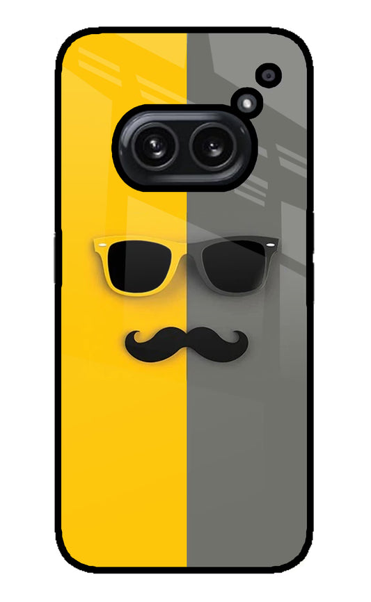 Sunglasses with Mustache Nothing Phone 2A Plus Glass Case