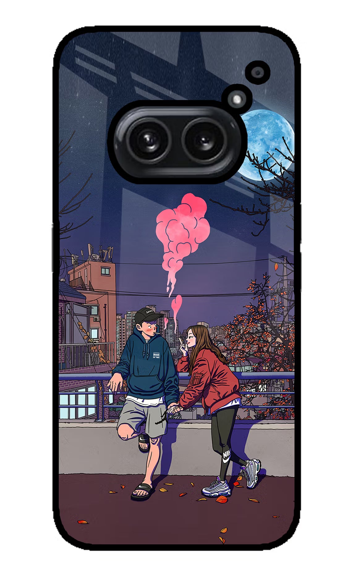 Chilling Couple Nothing Phone 2A Plus Glass Case Back Cover by Casekaro