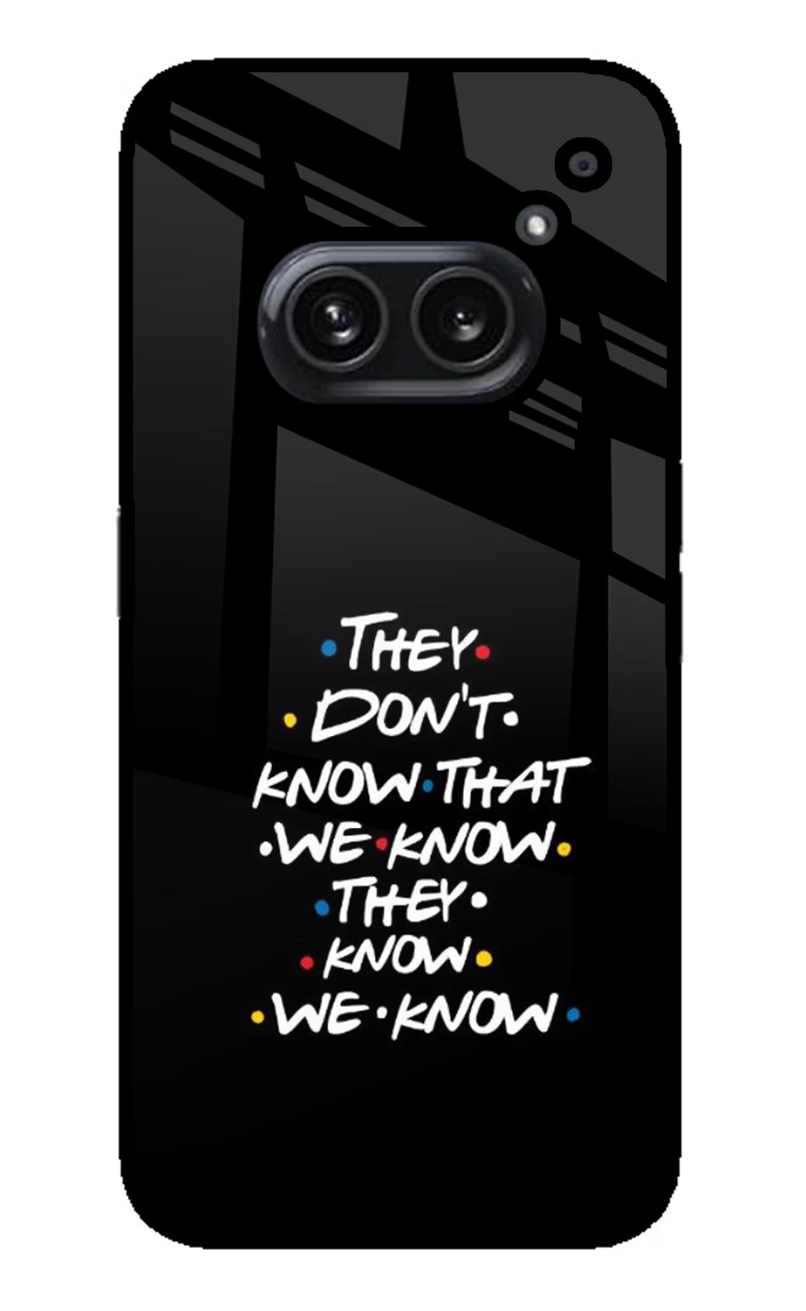 FRIENDS Dialogue Nothing Phone 2A Plus Glass Case Back Cover by Casekaro