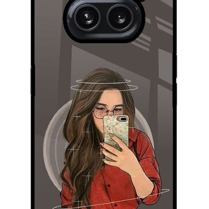Selfie Queen Nothing Phone 2A Plus Glass Case Back Cover by Casekaro