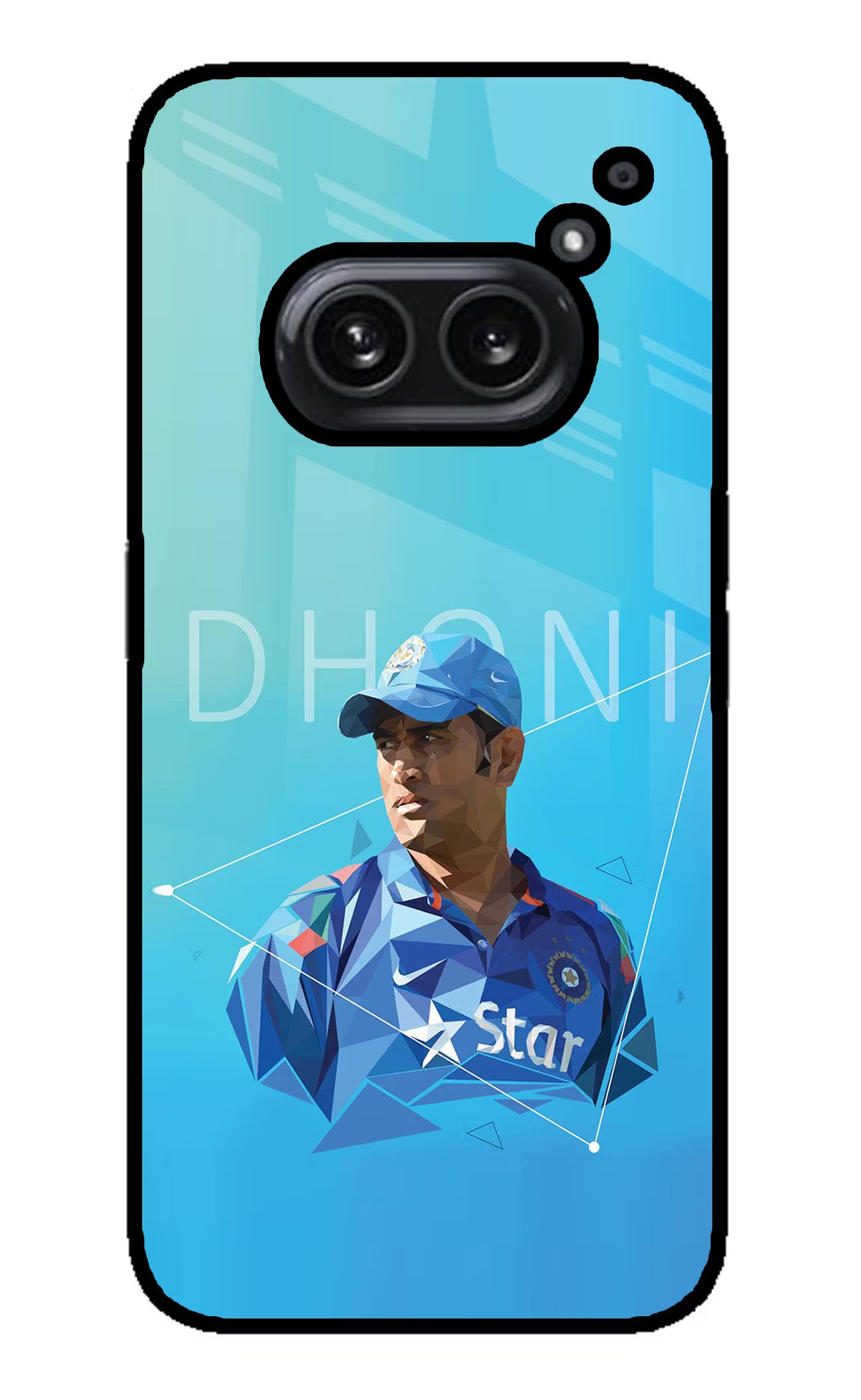 Dhoni Artwork Nothing Phone 2A Plus Glass Case Back Cover by Casekaro