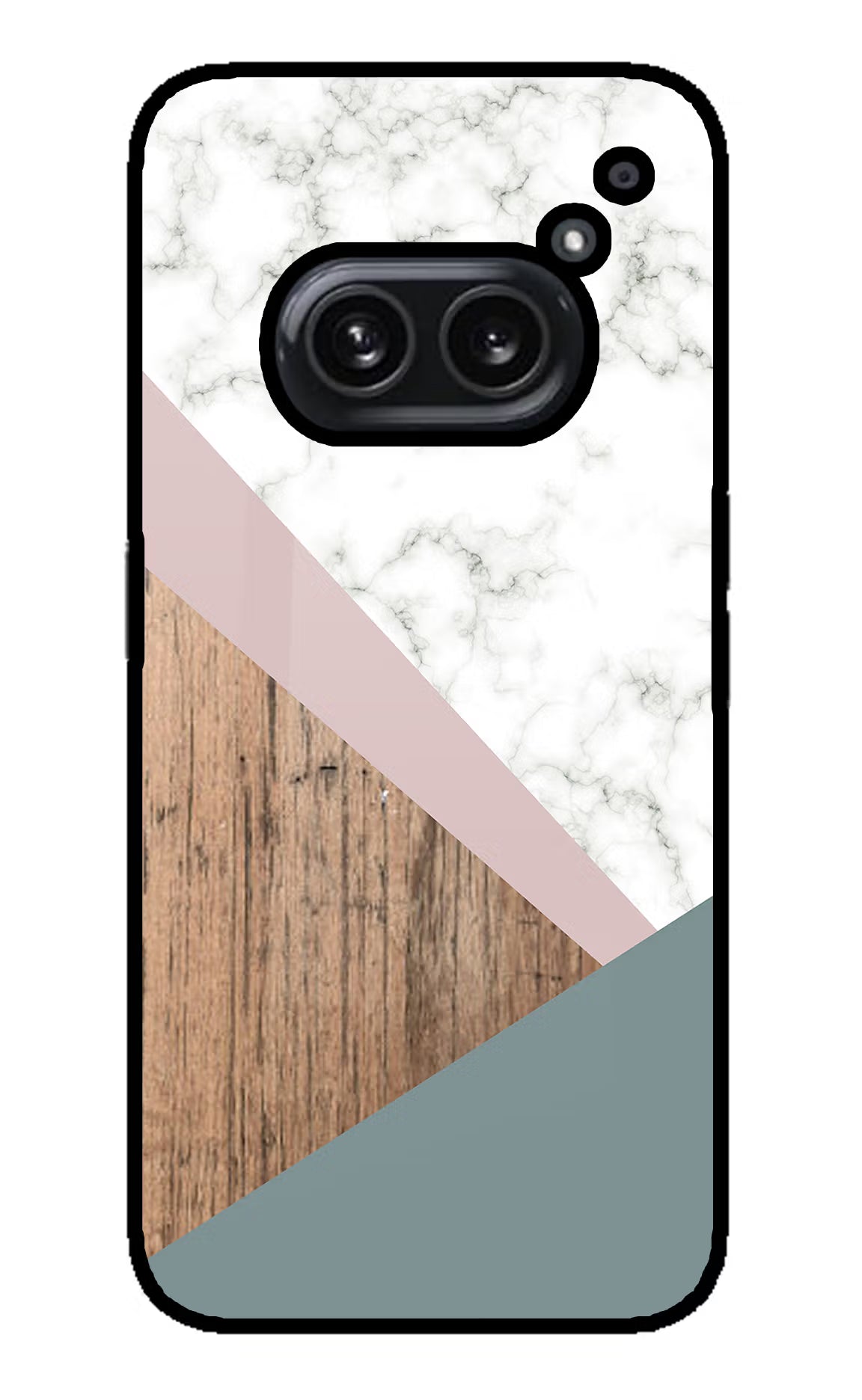Marble wood Abstract Nothing Phone 2A Plus Glass Case Back Cover by Casekaro