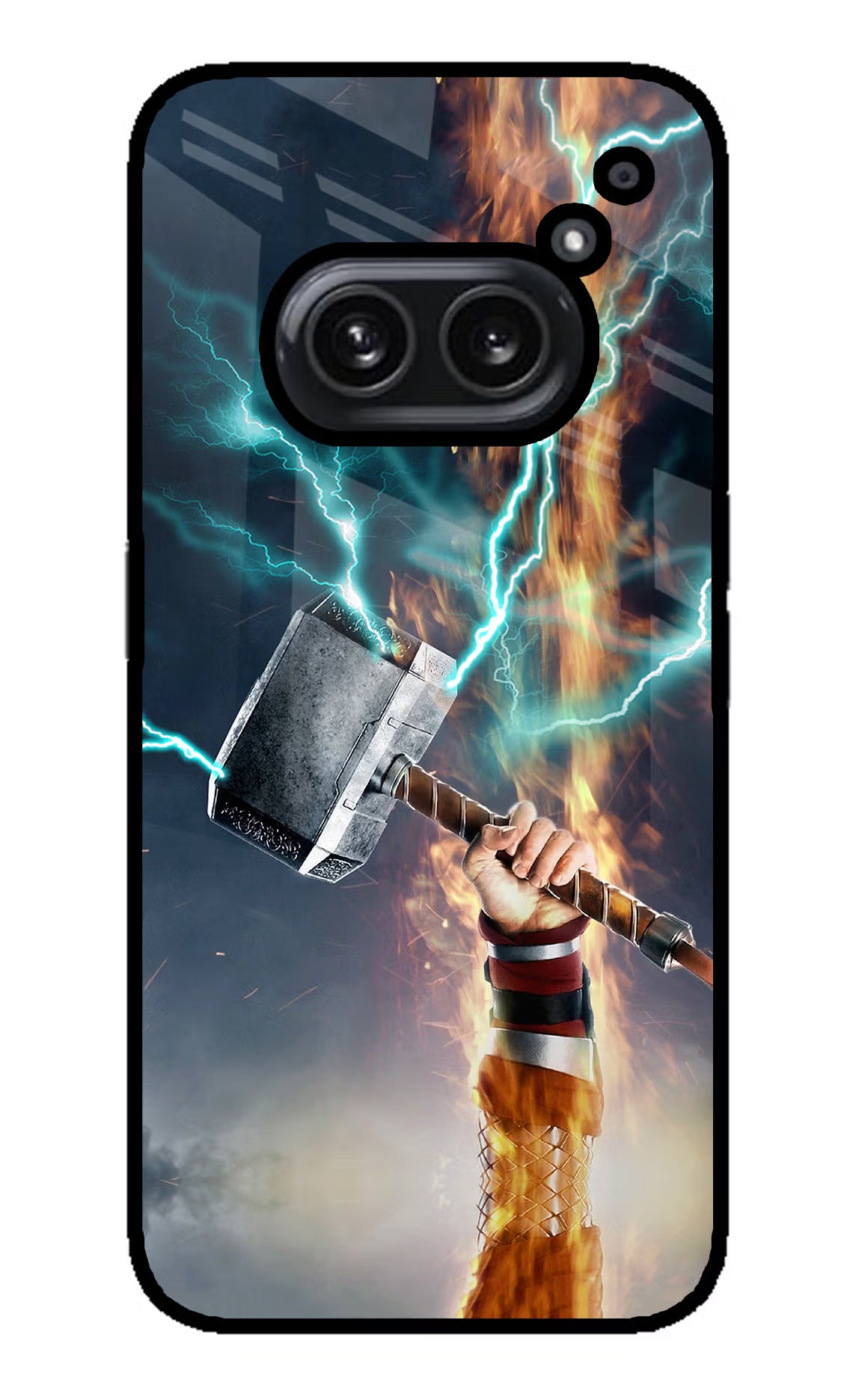 Thor Hammer Mjolnir Nothing Phone 2A Plus Glass Case Back Cover by Casekaro