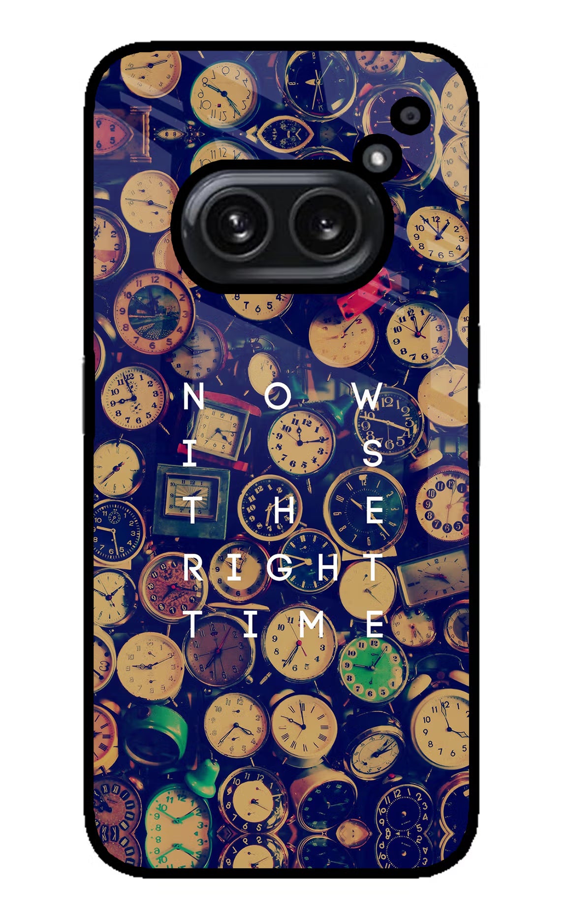 Now is the Right Time Quote Nothing Phone 2A Plus Glass Case Back Cover by Casekaro