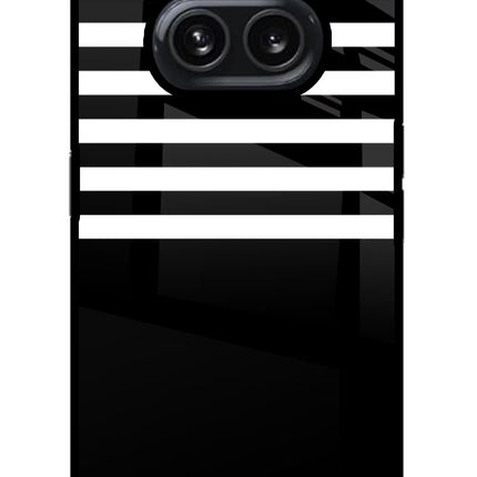 Black and White Print Nothing Phone 2A Plus Glass Case Back Cover by Casekaro