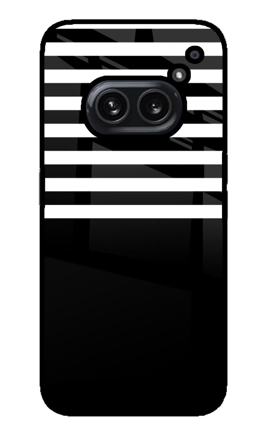 Black and White Print Nothing Phone 2A Plus Back Cover, Metal case